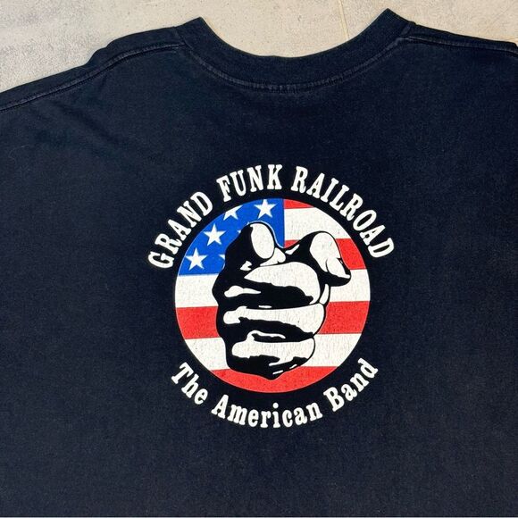 VTG Grand Funk Railroad Shirt Mens XXL Black Single Stitch Classic Rock Band Tee - Picture 7 of 7